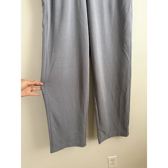 Athleta Seasoft Wide Leg Pant Coastline Blue Travel Packable Commute Comfort NWT - Picture 4 of 9